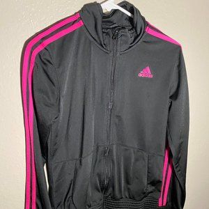 Black and Pink Adidas Windbreaker
